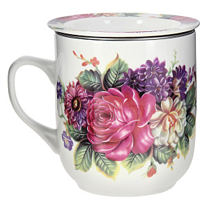 Заварочная кружка Цветы Olaff, 350мл 000000000001170827