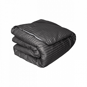 Пододеяльник 175x210см DE'NASTIA темно-серый страйп-сатин 1см хлопок 100% 000000000001226099