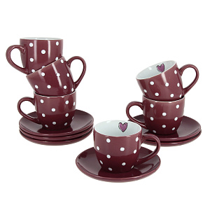 Чайный набор Agness, 220мл, керамика, 12 предметов 000000000001163184