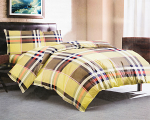 Комплект постельного белья 2-спальный LUCKY Клетка 70х70 пододеяльник 175х215см простынь 200х220см наволочки 70х70см-2шт поплин 100% хлопок 000000000001212743