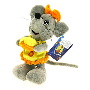 Мягкая игрушка Мышь 0014 в желтом сарафане 14см КМИ5323 000000000001192069