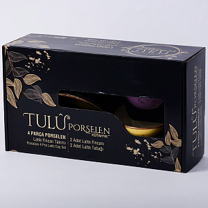 Набор чайный 4 предмета (чашка 350мл-2шт/блюдце-2шт) TULU PORSELEN Lavender/Lemon фарфор 000000000001212349