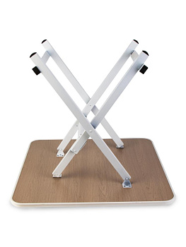 Столик 60х60х52см ST 3D складной мрамор белый железо/МДФ 000000000001227149