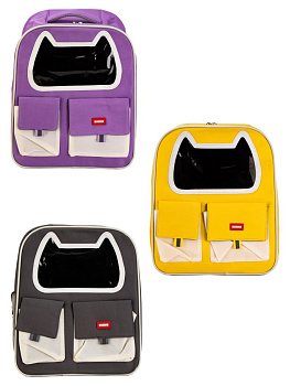 Переноска-рюкзак с окном Китти для животных 33х39х22см микс полиэстер 000000000001229101