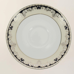 Н-р чайный,12шт,6 чашек 220мл+6 блюдец,синий в золоте,пд/уп,106-03001 000000000001180711