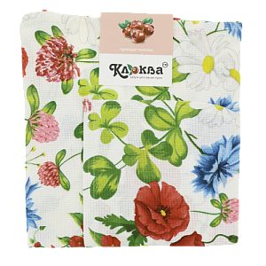 Фартук кухонный КЛЮКВА Васильки рогожка хлопок 000000000001207440