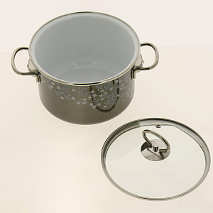 Кастрюля 3л VITROSS Blanco цилиндрическая форма эмалированная сталь 000000000001177058