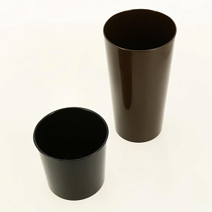 Кашпо для цветов 3л h260мм D140мм GARDENPLAST КАМЕЛИЯ со вставкой шоколад пластик 000000000001207376