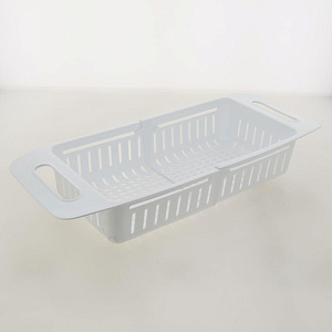 Дуршлаг 48х38см VERDE для овощей в раковину универсальный белый полипропилен 000000000001205683