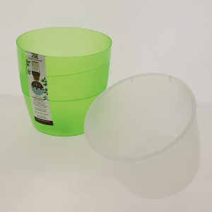 Кашпо/вставка Грация 1,2л  D13 H13 прозрачно-зеленый 000000000001185600