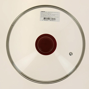 Крышка 22см FORA металлический обод низкая с ручкой стекло 000000000001186022