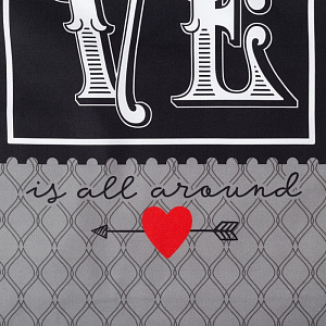 Полотенце кух "Этель" Love is all around 40х67 см,100% хл саржа190гр/м2 4017223 000000000001185450