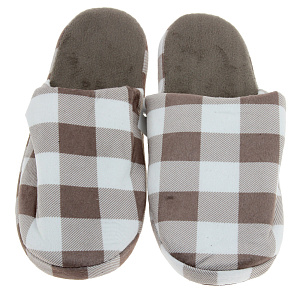 Тапочки домашние мужские, коричневые, 45-46р 000000000001174449