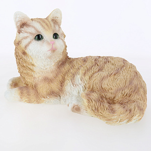 Фигурка декоративная 17см Кошечка лежачая гипс 000000000001213235