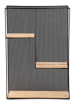 Полка настенная 60х40х10см прямоугольная LOFT2 полкичерный/натуральный МДФ/железо 000000000001227848