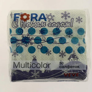 Салфетки FORA 50 листов однослойные с рисунком 000000000001182368