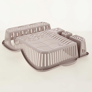 Подставка для сушки посуды 45,5х30,5х7,5см FACKELMANN перфорированная пластик 000000000001190542