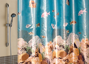 Штора для ванной V-Line, 180х180 см, полиэстер 000000000001022718