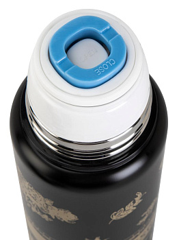 Термос 600мл ST с клапаном +2 кружки черный нержавеющая сталь 000000000001229290