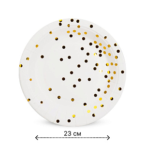 Набор тарелок одноразовых 6шт 23см Dots 000000000001222132
