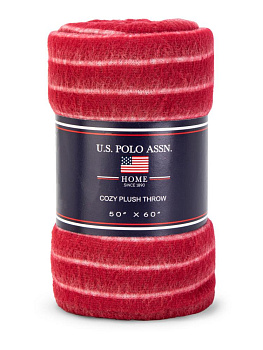 Плед 125х150см HOME страйп плотность 150гр в ассортименте полиэстер 000000000001227165