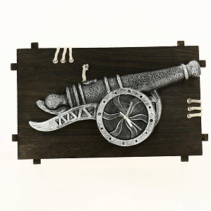 Настенные кварцевые часы (без батарейки) декорир.  гипсом 23х38см 17636 000000000001183504