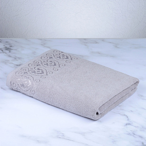 Полотенце махровое 70х130см DINA ME Итальянский бордюр светло-серое плотность 480гр/м 100%хлопок 000000000001210309