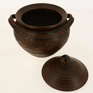 СУПНИК С РУЧКАМИ ГОНЧАРНЫЙ РЕЗКА 3 Л ЛВМ-16217 000000000001187872