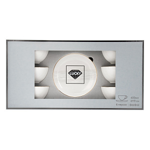 Набор чайный 12 предметов Классик с золотом фарфор 000000000001219690