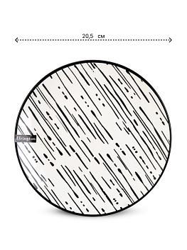 Тарелка десертная 20,5см ELRINGTON MILA ZANA белый/черный керамика 000000000001228504