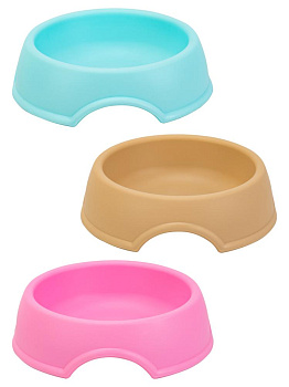 Миска для животных 14х4см одинарная в ассортименте полипропилен 000000000001229121