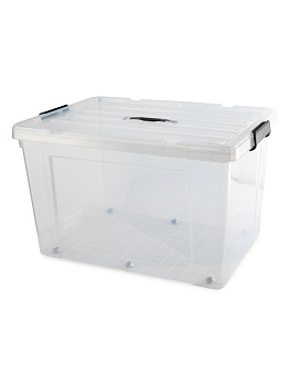 Контейнер для хранения 155л с крышкой прозрачный полипропилен 000000000001227855