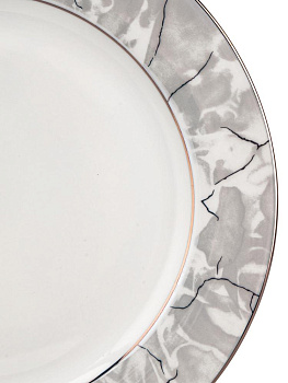 Набор столовой посуды 24 предмета Мрамор (салатник 12см 300мл-6шт/обеденная 26см-6шт/десертная 20см-6шт/суповая 20см-6шт) фарфор 000000000001228627