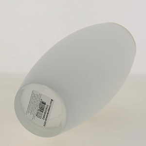 Ваза стеклянная бочка высотой 26 см, Тонировка Молочная, золотой ободок.7736/250/rt002 000000000001191041