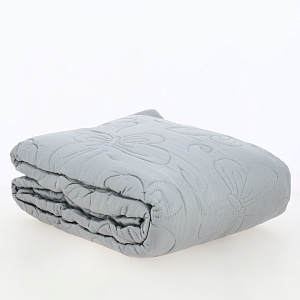 Покрывало 200х240см DE'NASTIA Бабочки двустороннее серое 100%полиэстер 000000000001208447