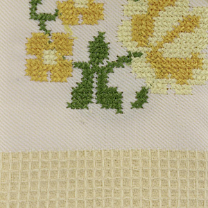 Набор кухоных полотенец 45х70см(2шт) LUCKY вафля ВЫШИВКА белый/желтый D000192 000000000001204423