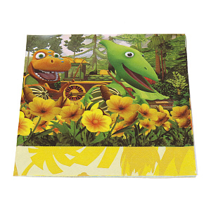 Бумажные салфетки 3-х слойные Динозавры Pap Star, 33?33 см, 20 шт. 000000000001142490