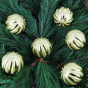 Набор елочных шаров Мандарин Посуда Центр, 6 см, 6 шт. 000000000001161740