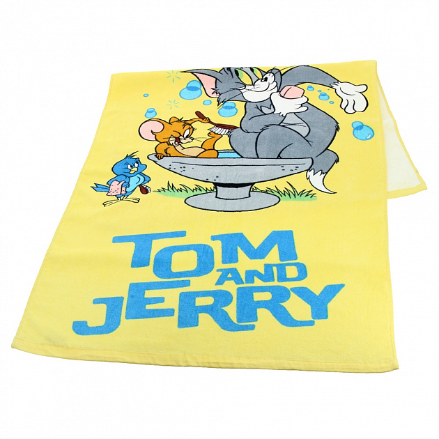 Полотенце махровое Том и Джерри Happy Bear, 60x120 см 000000000001089103