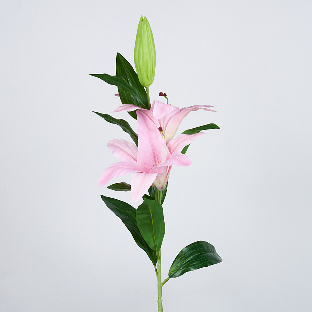 Цветок искусственный 80см ветка Лилия пластик 000000000001209150