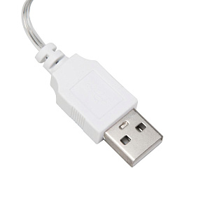 Гирлянда Нить 5м 50 ламп Роса от USB белый 000000000001223797