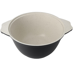 Кастрюля 3л KUKMARA Палитра стеклянная крышка антипригарное покрытие черный алюминий 000000000001121239