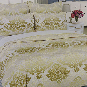 Комплект постельного белья 1,5-спальный LUCKY Сон Афродиты 1наволочка50х70см 1пододеяльник215х145см 1простыня215х150см золотистый бязь 100%хлопок 000000000001206520