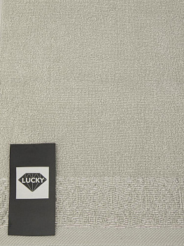 Полотенце махровое 30х60см LUCKY Итальянский бордюр светло-серый хлопок 100% 000000000001225078