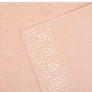 Полотенце махровое 50х90см LUCKY Итальянский бордюр персиковый хлопок 100% 000000000001212825