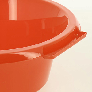 Таз 5л ШЕФ ПОЛИМЕР круглый с ручками. Прочный. При нагрузках не деформируется. Пригоден для пищевых продуктов. Красный. Полипропилен 000000000001209407