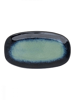 Блюдо овальное 22x13x2,5см DE'NASTIA голубой керамика 000000000001216794