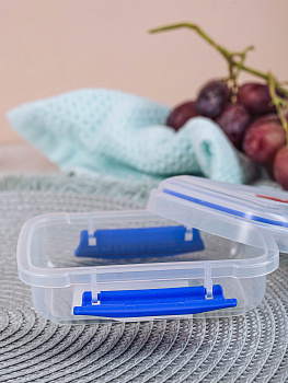 Контейнер для СВЧ 200мл SISTEMA Klip it прямоугольный. Можно использовать в микроволновой печи без крышки. Пластик. 000000000001142878