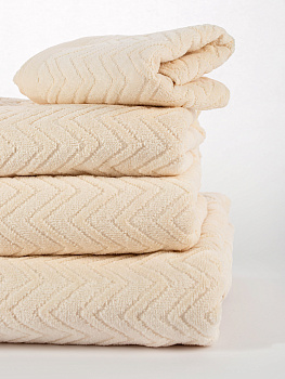 Полотенце махровое 70х130см LUCKY Зигзаг молочный хлопок-100% 000000000001214729