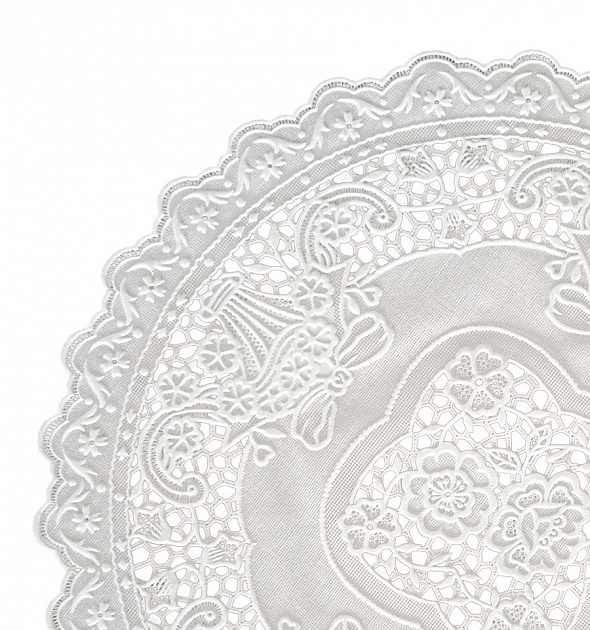 Салфетка Niklen кружевная виниловая круглая диам. 30см, белая 000000000001182614